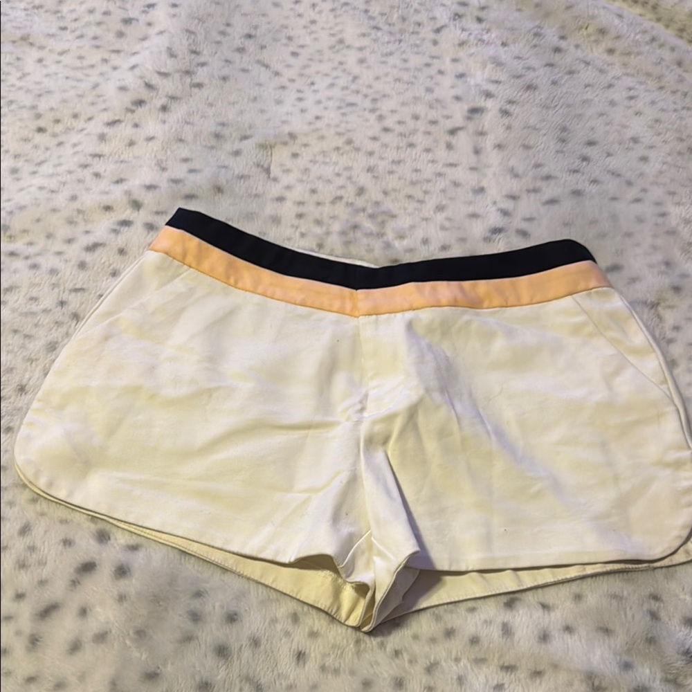 Forever 21 White and Orange Athletic Shorts
